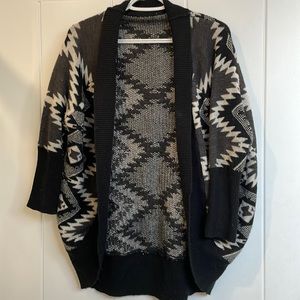 knit patterned cardigan